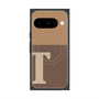 プレミアムスクエアケース with Pixelsnap［ オリジナル - initial two tone - T brown ］