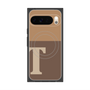 プレミアムスクエアケース with Pixelsnap［ オリジナル - initial two tone - T brown ］
