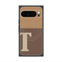 プレミアムスクエアケース with Pixelsnap［ オリジナル - initial two tone - T brown ］