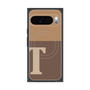 プレミアムスクエアケース with Pixelsnap［ オリジナル - initial two tone - T brown ］