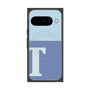 プレミアムスクエアケース with Pixelsnap［ オリジナル - initial two tone - T blue ］