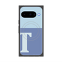 プレミアムスクエアケース with Pixelsnap［ オリジナル - initial two tone - T blue ］