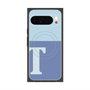 プレミアムスクエアケース with Pixelsnap［ オリジナル - initial two tone - T blue ］