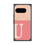 プレミアムスクエアケース with Pixelsnap［ オリジナル - initial two tone - U pink ］