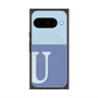 プレミアムスクエアケース with Pixelsnap［ オリジナル - initial two tone - U blue ］