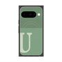 プレミアムスクエアケース with Pixelsnap［ オリジナル - initial two tone - U green ］