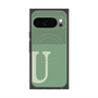 プレミアムスクエアケース with Pixelsnap［ オリジナル - initial two tone - U green ］