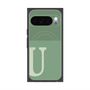 プレミアムスクエアケース with Pixelsnap［ オリジナル - initial two tone - U green ］