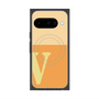 プレミアムスクエアケース with Pixelsnap［ オリジナル - initial two tone - V orange ］