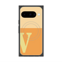 プレミアムスクエアケース with Pixelsnap［ オリジナル - initial two tone - V orange ］