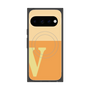 プレミアムスクエアケース with Pixelsnap［ オリジナル - initial two tone - V orange ］
