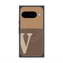 プレミアムスクエアケース with Pixelsnap［ オリジナル - initial two tone - V brown ］