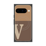 プレミアムスクエアケース with Pixelsnap［ オリジナル - initial two tone - V brown ］