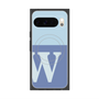プレミアムスクエアケース with Pixelsnap［ オリジナル - initial two tone - W blue ］