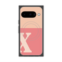 プレミアムスクエアケース with Pixelsnap［ オリジナル - initial two tone - X pink ］