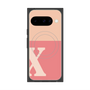 プレミアムスクエアケース with Pixelsnap［ オリジナル - initial two tone - X pink ］