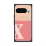 プレミアムスクエアケース with Pixelsnap［ オリジナル - initial two tone - X pink ］