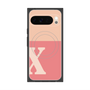 プレミアムスクエアケース with Pixelsnap［ オリジナル - initial two tone - X pink ］
