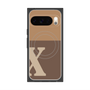 プレミアムスクエアケース with Pixelsnap［ オリジナル - initial two tone - X brown ］