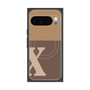 プレミアムスクエアケース with Pixelsnap［ オリジナル - initial two tone - X brown ］