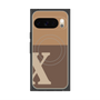 プレミアムスクエアケース with Pixelsnap［ オリジナル - initial two tone - X brown ］