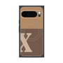 プレミアムスクエアケース with Pixelsnap［ オリジナル - initial two tone - X brown ］
