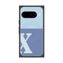 プレミアムスクエアケース with Pixelsnap［ オリジナル - initial two tone - X blue ］