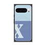 プレミアムスクエアケース with Pixelsnap［ オリジナル - initial two tone - X blue ］