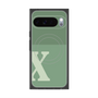 プレミアムスクエアケース with Pixelsnap［ オリジナル - initial two tone - X green ］