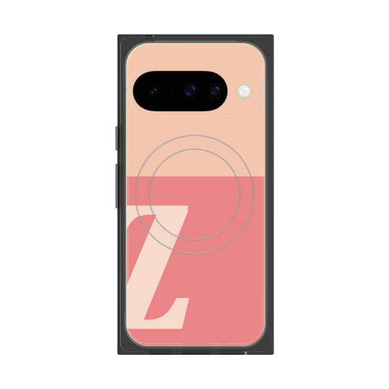 プレミアムスクエアケース with Pixelsnap［ オリジナル - initial two tone - Z pink ］