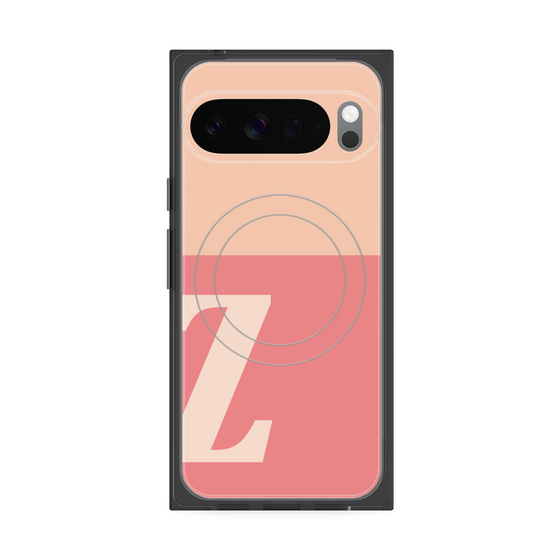 プレミアムスクエアケース with Pixelsnap［ オリジナル - initial two tone - Z pink ］