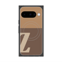 プレミアムスクエアケース with Pixelsnap［ オリジナル - initial two tone - Z brown ］