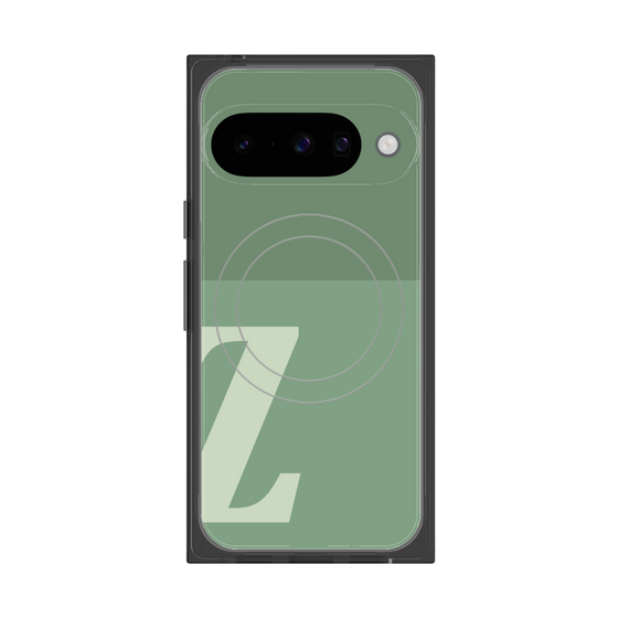 プレミアムスクエアケース with Pixelsnap［ オリジナル - initial two tone - Z green ］