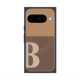 プレミアムスクエアケース with Pixelsnap［ オリジナル - initial two tone - B brown ］