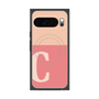 プレミアムスクエアケース with Pixelsnap［ オリジナル - initial two tone - C pink ］