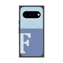 プレミアムスクエアケース with Pixelsnap［ オリジナル - initial two tone - F blue ］