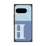 プレミアムスクエアケース with Pixelsnap［ オリジナル - initial two tone - H blue ］