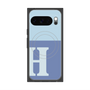 プレミアムスクエアケース with Pixelsnap［ オリジナル - initial two tone - H blue ］