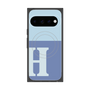 プレミアムスクエアケース with Pixelsnap［ オリジナル - initial two tone - H blue ］