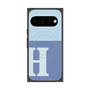 プレミアムスクエアケース with Pixelsnap［ オリジナル - initial two tone - H blue ］
