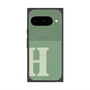 プレミアムスクエアケース with Pixelsnap［ オリジナル - initial two tone - H green ］