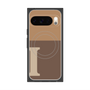 プレミアムスクエアケース with Pixelsnap［ オリジナル - initial two tone - I brown ］