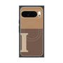 プレミアムスクエアケース with Pixelsnap［ オリジナル - initial two tone - I brown ］