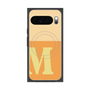 プレミアムスクエアケース with Pixelsnap［ オリジナル - initial two tone - M orange ］