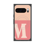 プレミアムスクエアケース with Pixelsnap［ オリジナル - initial two tone - M pink ］