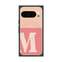 プレミアムスクエアケース with Pixelsnap［ オリジナル - initial two tone - M pink ］