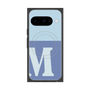 プレミアムスクエアケース with Pixelsnap［ オリジナル - initial two tone - M blue ］