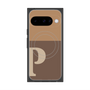 プレミアムスクエアケース with Pixelsnap［ オリジナル - initial two tone - P brown ］