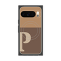 プレミアムスクエアケース with Pixelsnap［ オリジナル - initial two tone - P brown ］