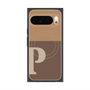 プレミアムスクエアケース with Pixelsnap［ オリジナル - initial two tone - P brown ］
